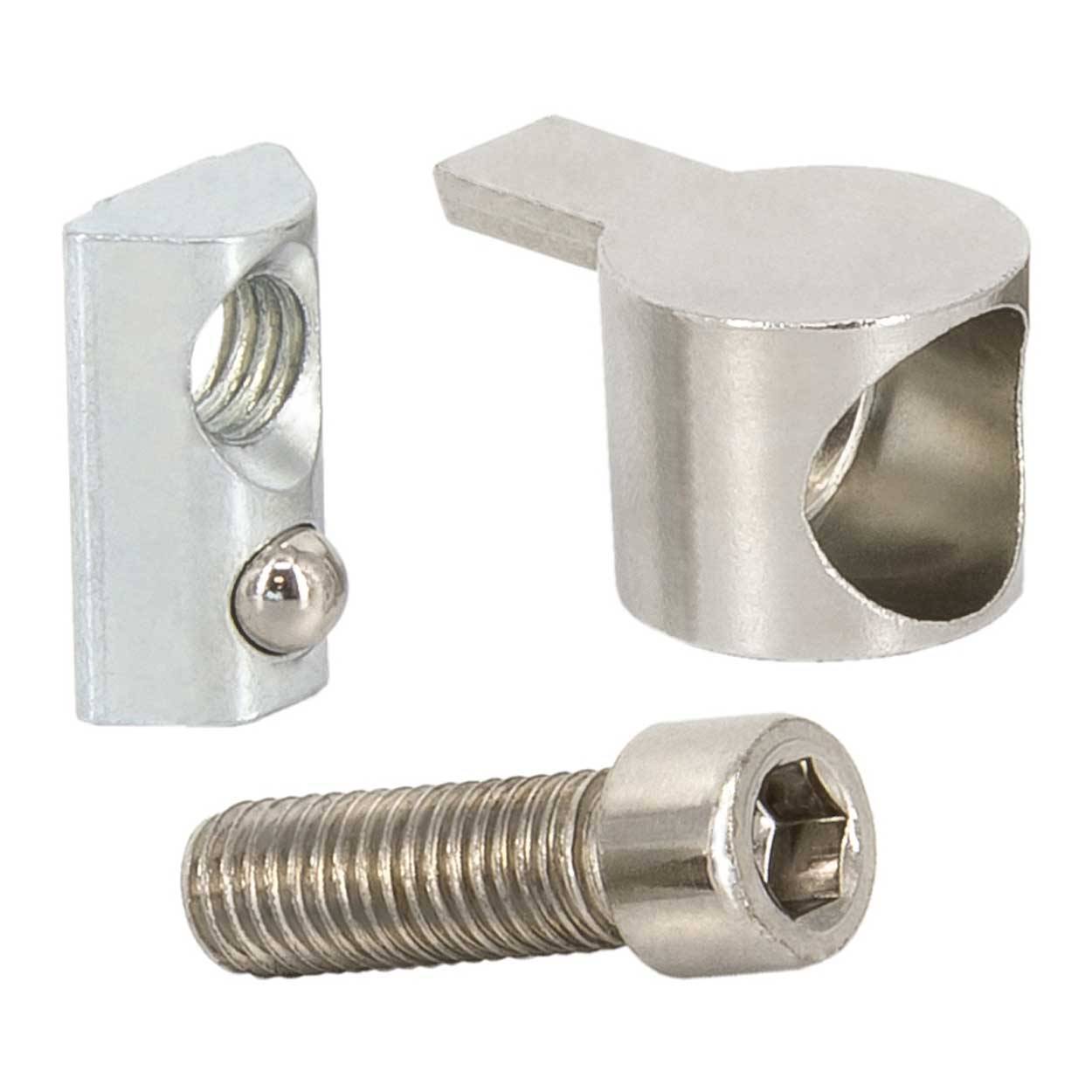 SCHMIDT systemprofile Verbinder Nut 8 rund Universalverbinder-Satz Bohrverbinder Bolzenverbinder Aluprofil-Zubehör