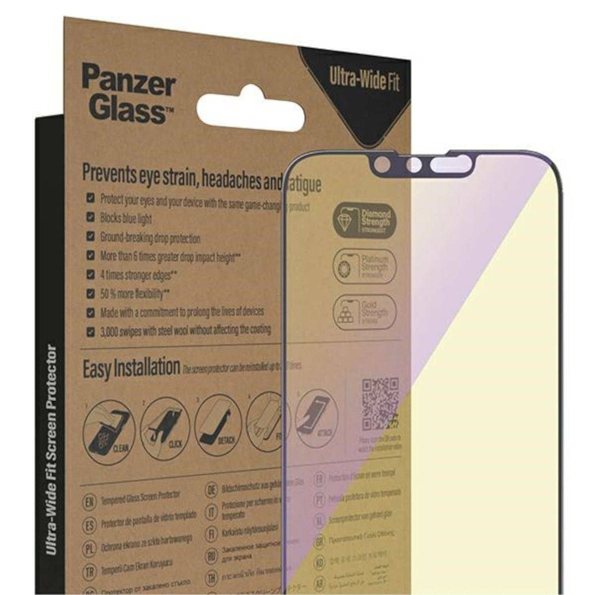 PanzerGlass für Apple iPhone 14 Plus / 13 Pro Max Anti-Blaulicht Hart Glas Case