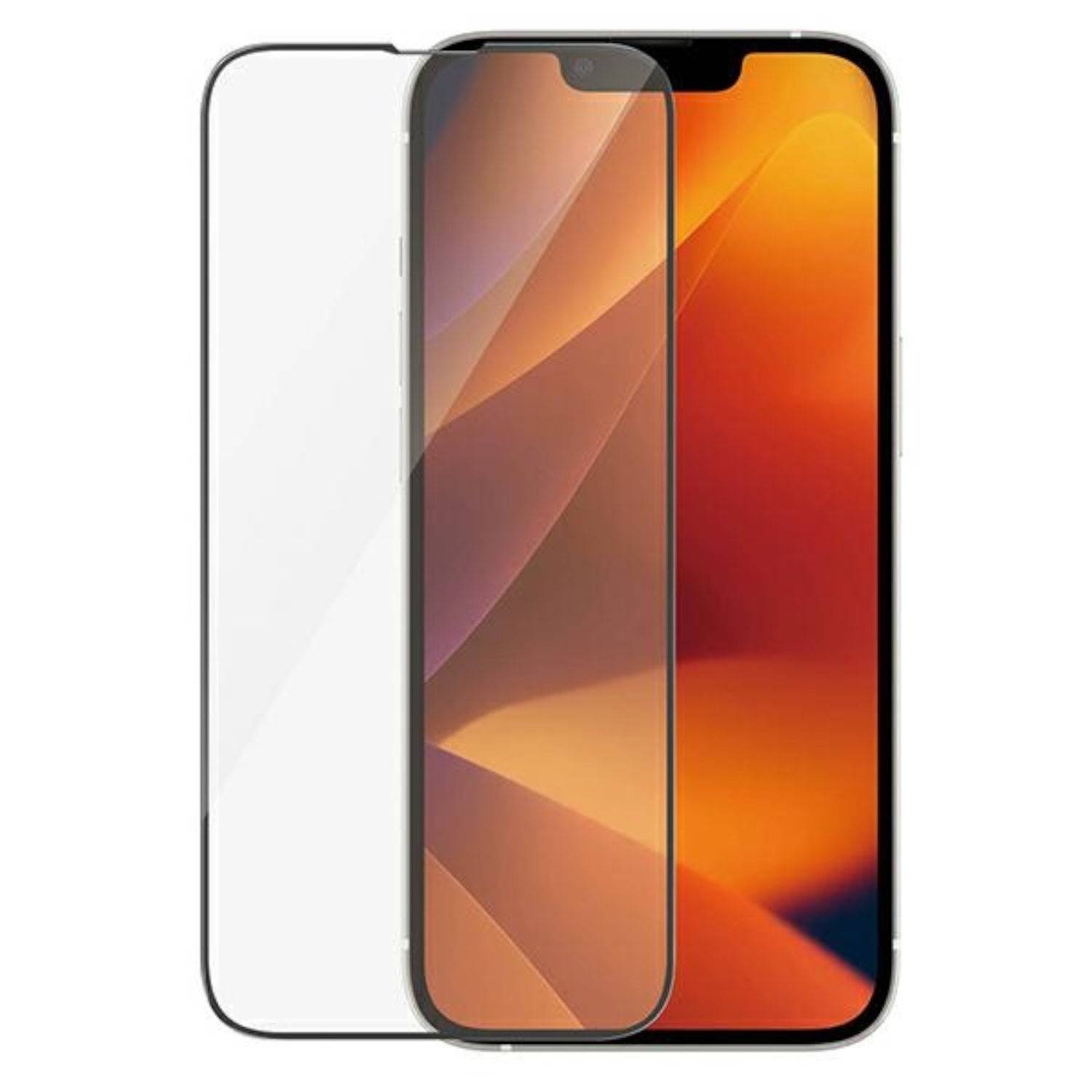 Schutzglass Ultra-Wide Fit Antibakterielles gehärtetes Glas Blendfilter Positionierer iPhone 14