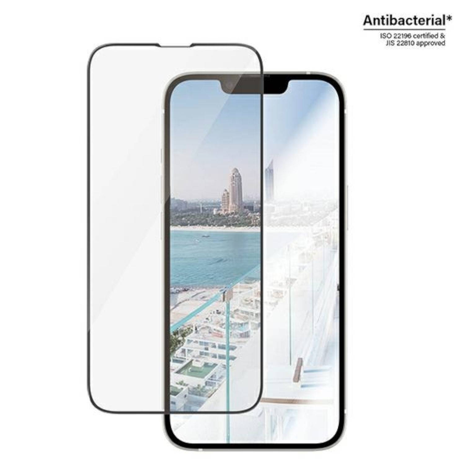 PanzerGlass Bildschirmschutz für Handy - ultra-wide fit - Glas - Rahmenfarbe sch