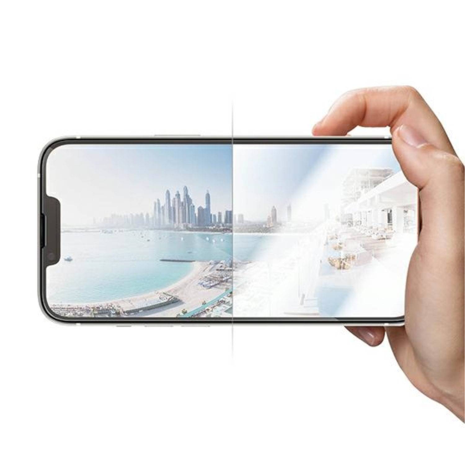 PanzerGlass Bildschirmschutz für Handy - ultra-wide fit - Glas - Rahmenfarbe sch