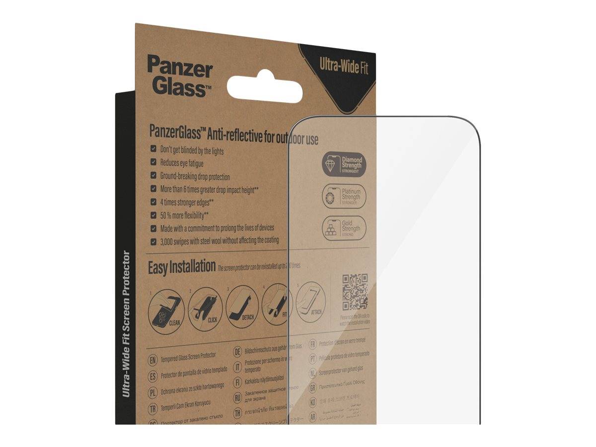 PanzerGlass - Bildschirmschutz für Handy - ultrabreite Passform
