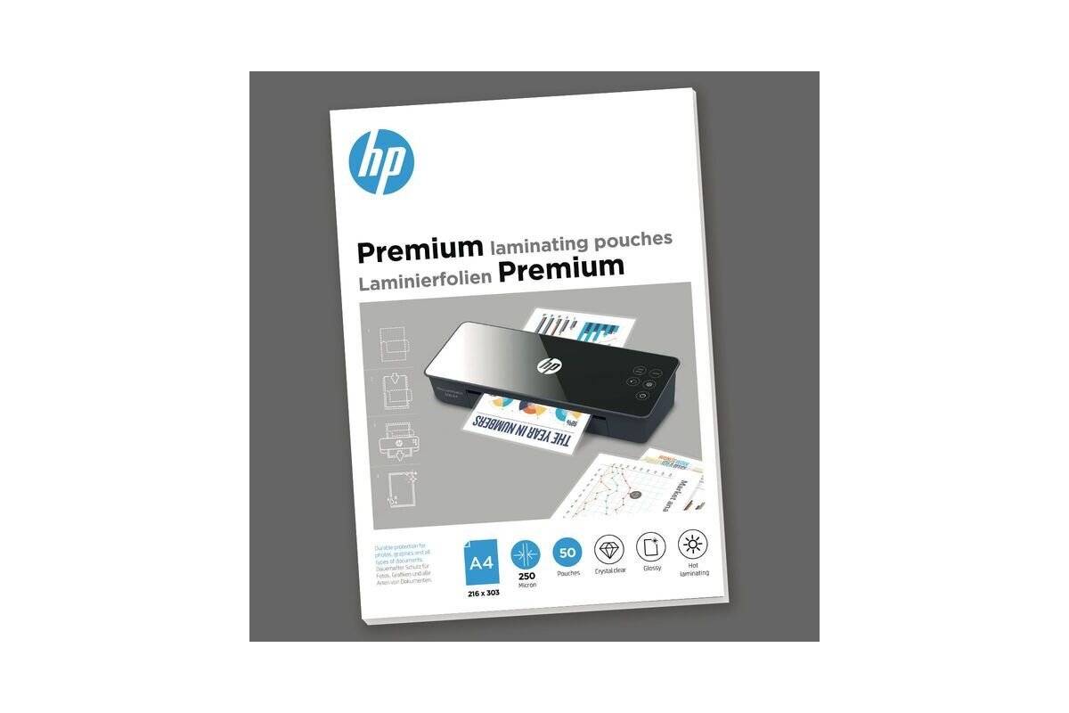 50 HP Premium Laminierfolien glänzend für A4 250 micron