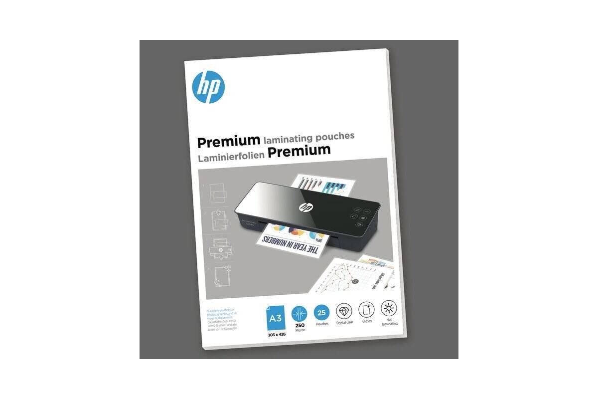 25 HP Premium Laminierfolien glänzend für A3 250 micron
