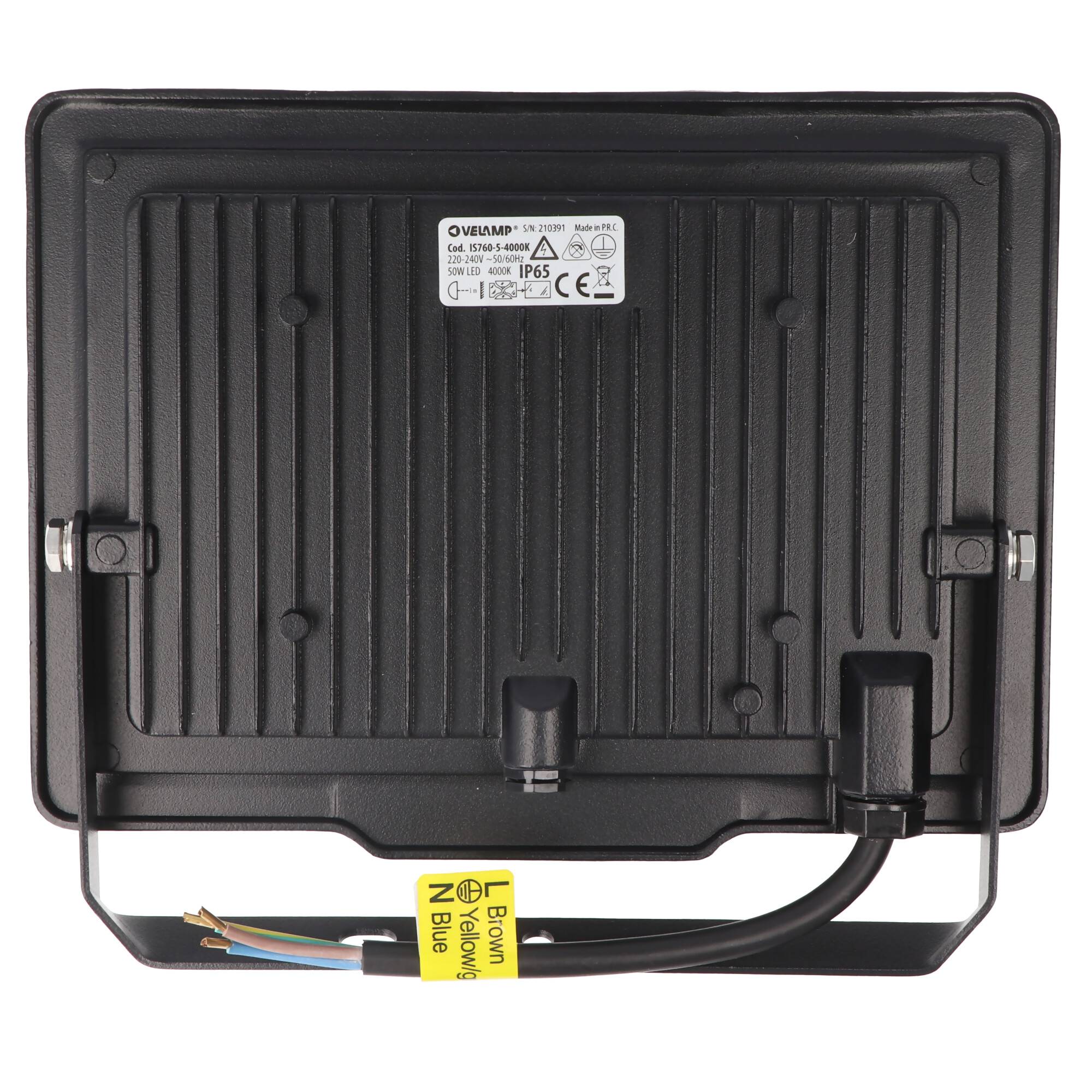 Velamp PADLIGHT5, SMD LED Strahler, 50W IP65, schwarz 4000K