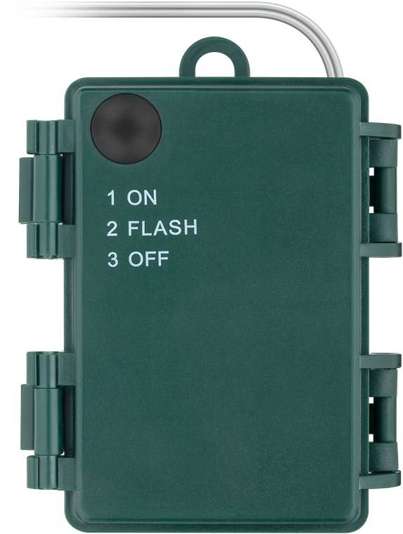 Goobay 50er LED-Silberdraht-Cluster-Lichterkette - mit 2 Leuchtmodi, warmweiß (3000 K), batteriebetrieben, für den Innen