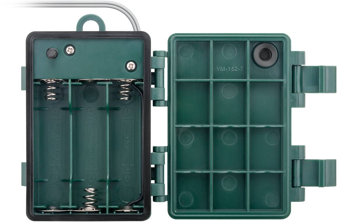 Goobay 50er LED-Silberdraht-Cluster-Lichterkette - mit 2 Leuchtmodi, warmweiß (3000 K), batteriebetrieben, für den Innen