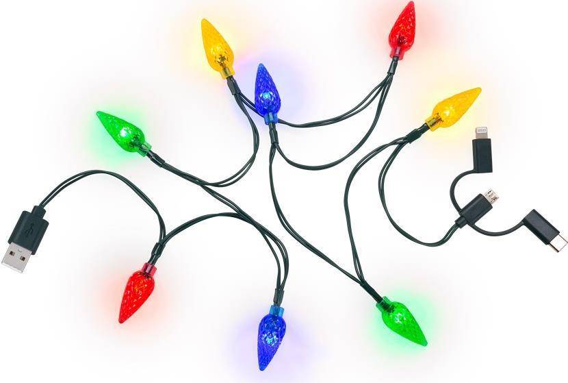 Goobay Smartphone-USB-Ladekabel mit LED-Leuchten (60339)