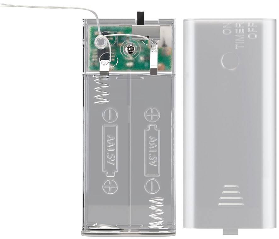 Goobay 20er LED-Lichterkette "Schneeball" - mit Timer-Funktion, warmweiß (3000 K), batteriebetrieben