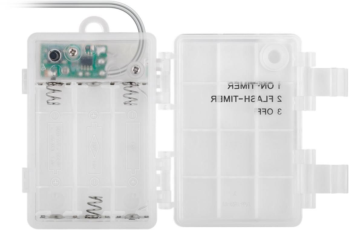 Goobay 80er LED-Lichterkette "Kugeln" - mit Timer-Funktion und 2 Leuchtmodi, warmweiß (3000 K), batteriebetrieben, IP44