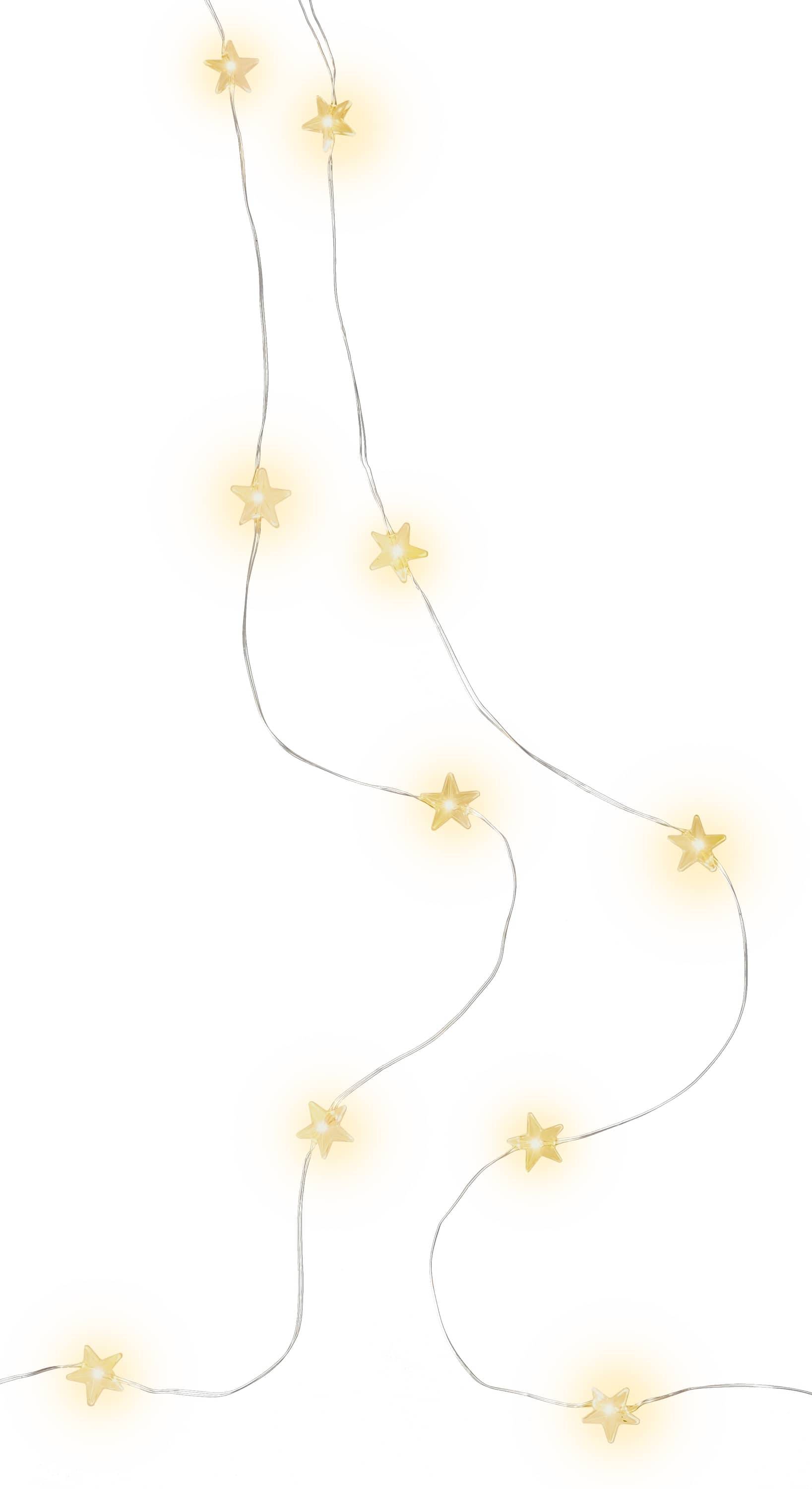 GOOBAY LED-Lichterkette "Sterne", Silberdraht, Timerfunktion, 20 LEDs, 220 cm