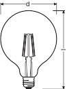 Osram HOMELIGHTING 4058075808942 LED EEK E (A - G) E27 Globeform 7W = 60W Warmweiß (Ø x L) 125mm x 173mm GLOWdim, dimmbar