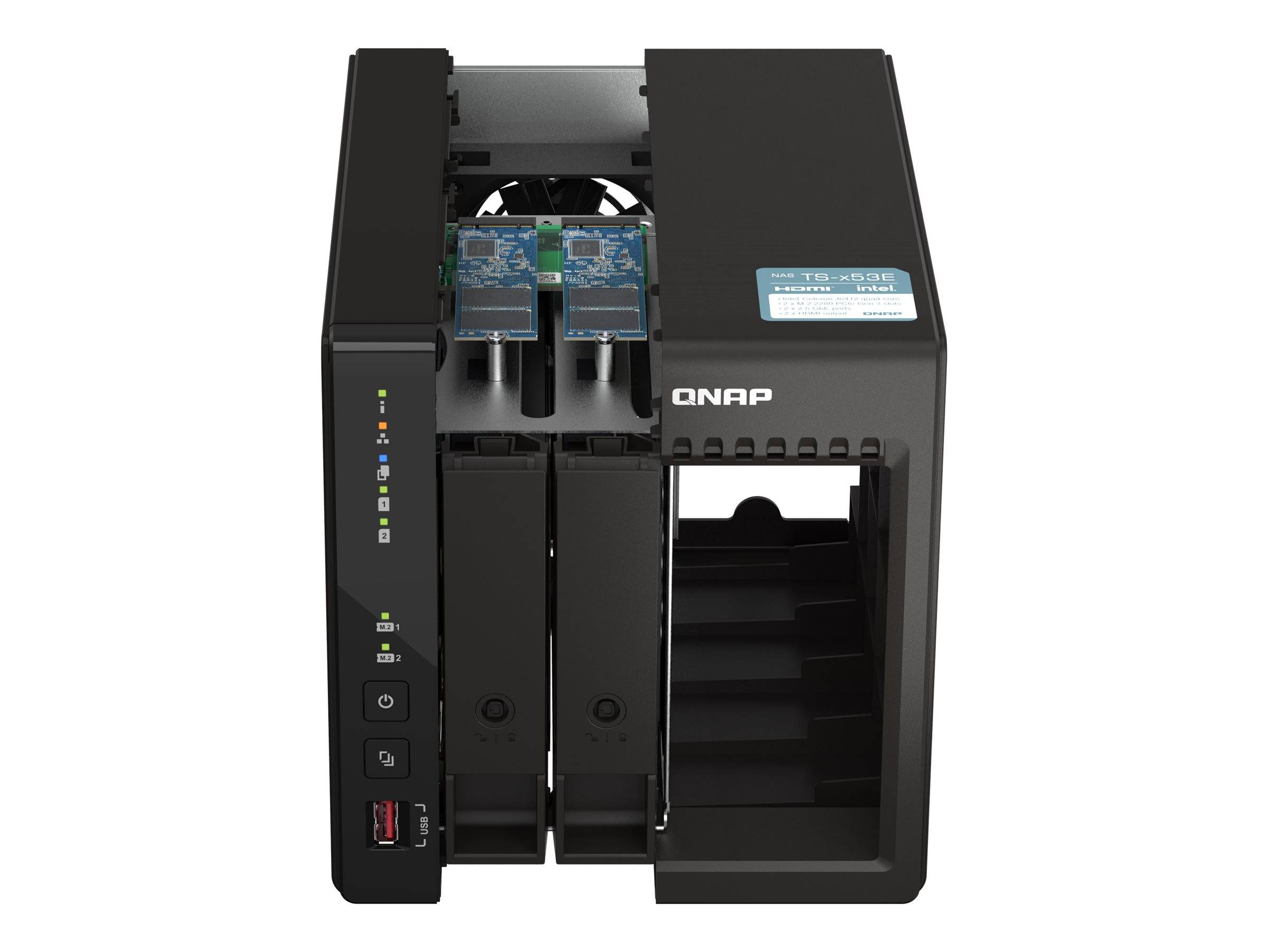 QNAP TS-253E NAS-Server 2 Schächte Intel Celeron J6412 2,6GHz SATA 6Gb/s