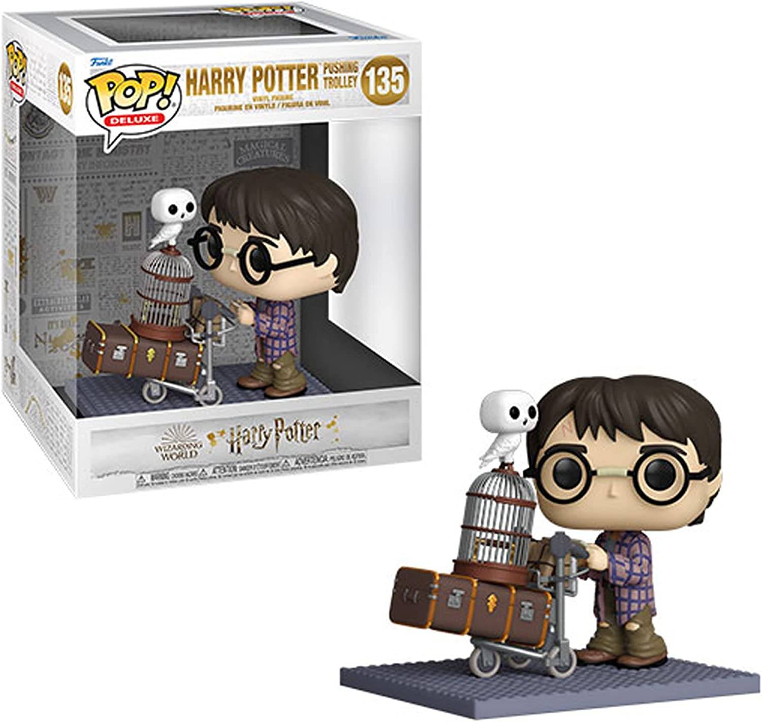 POP Deluxe -Harry Potter 20th Harry Pushing Trolly Neu & OVP
