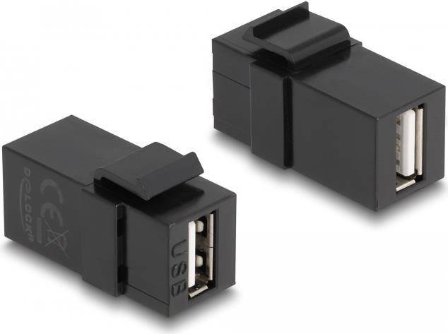 Delock Modulare Eingabe - USB Type A - Schwarz - Keystone Module USB 2.0 A femal