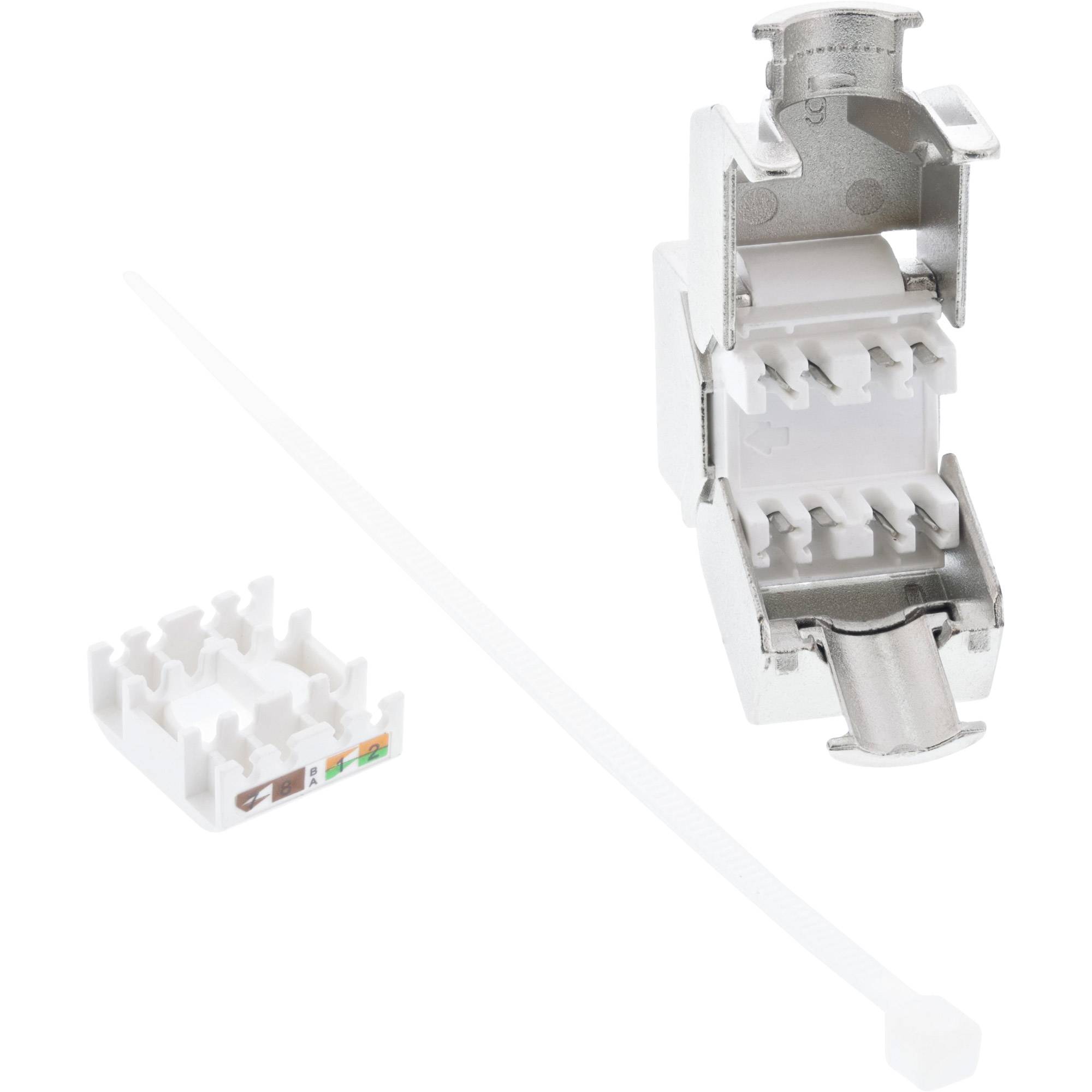 INLINE - Keystone RJ45 Buchse - SNAP-In - Cat.6a - mit Staubschutz rot