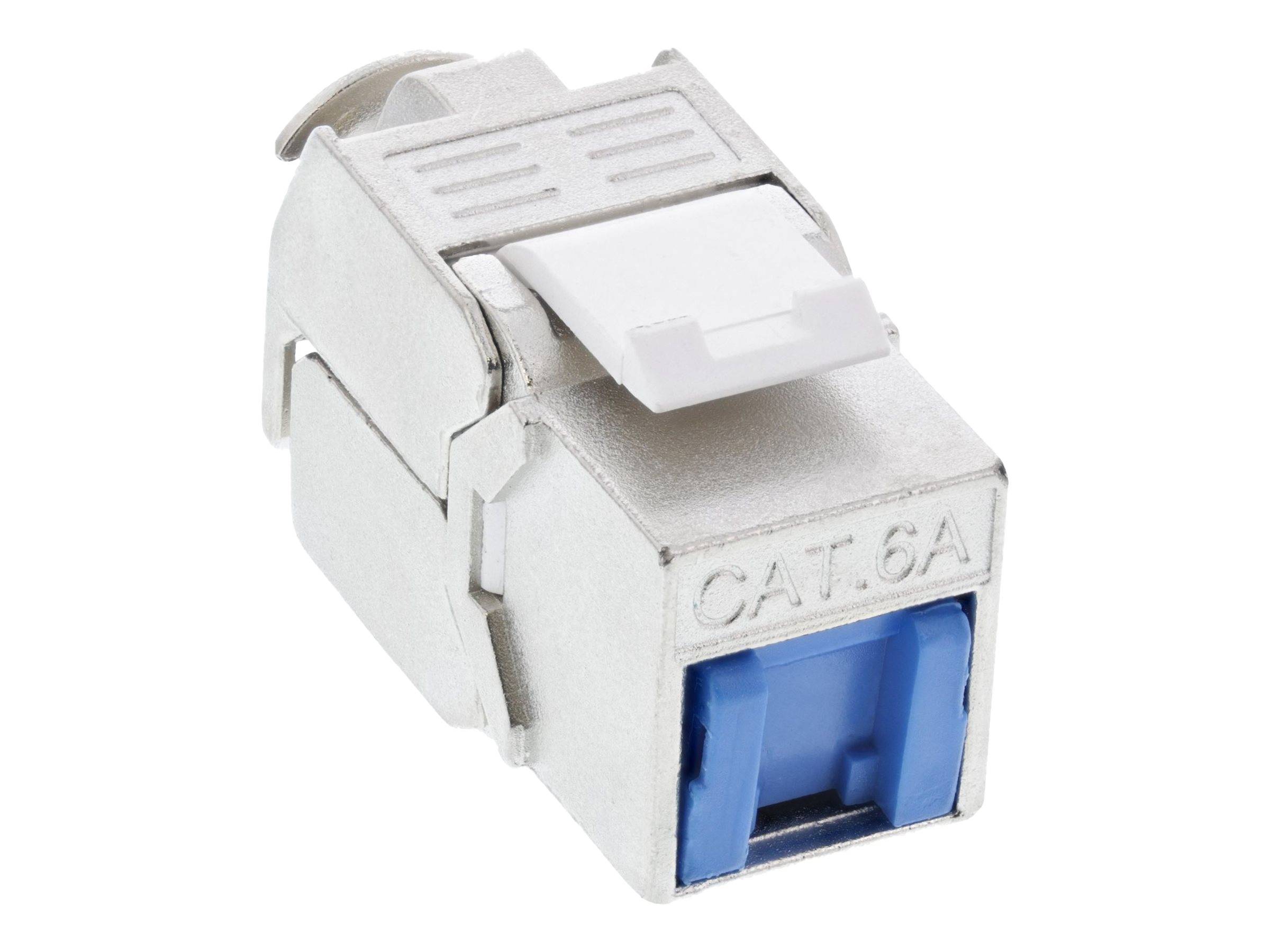 INLINE - Keystone RJ45 Buchse - SNAP-In - Cat.6a - mit Staubschutz blau