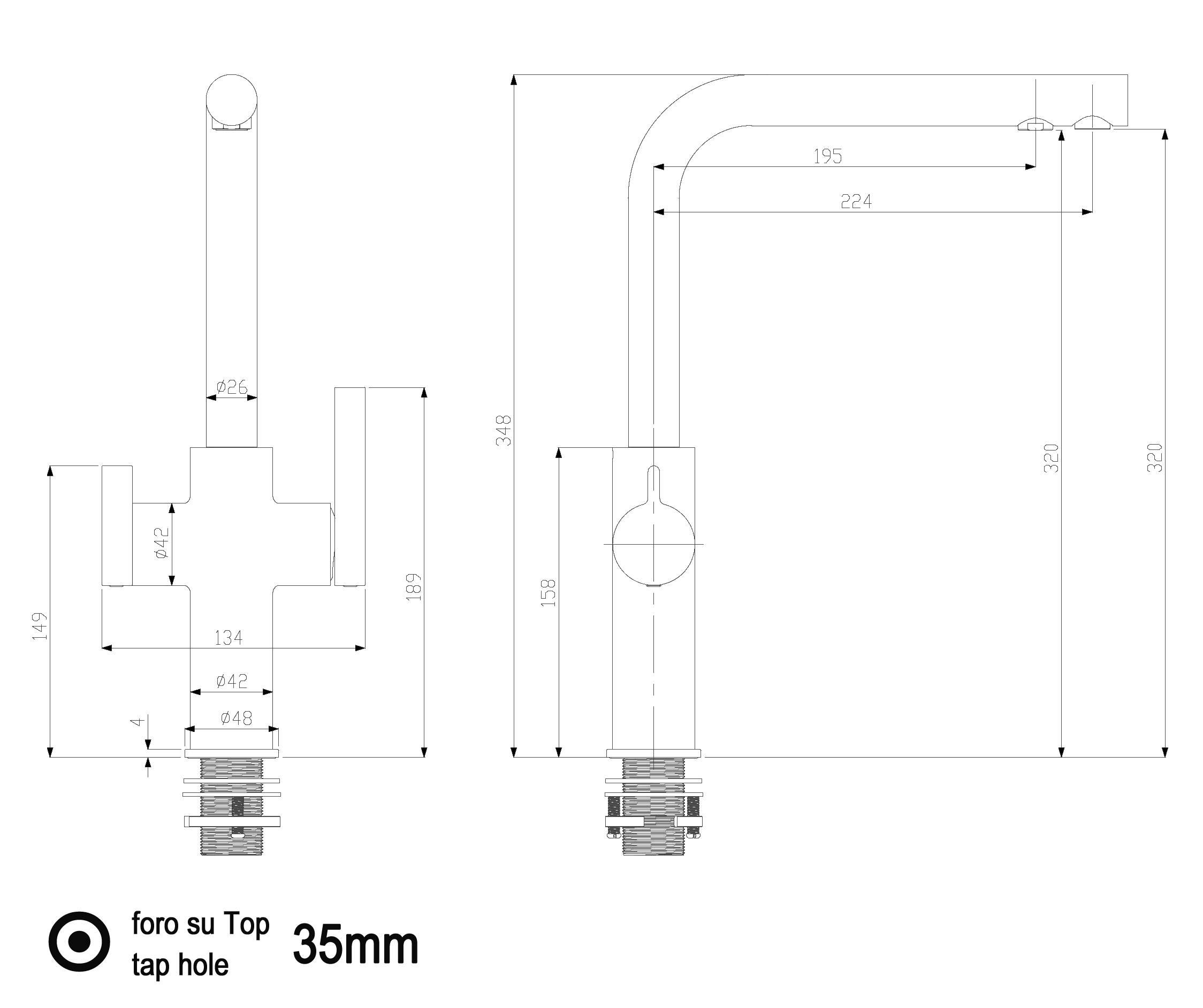 4 Wege Wasserhahn Küche Spültischarmatur Schwarz Matt Küchenarmatur mit L 360° schwenkbarem Auslauf - VZFC Design