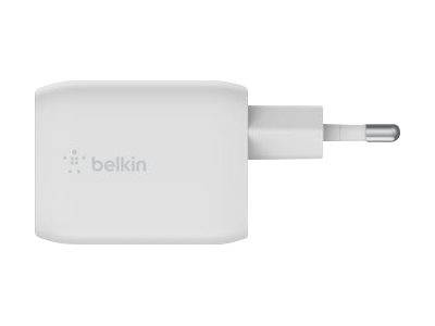 Belkin BoostCharge Pro GaN - Netzteil - PPS- und GaN-Technologie - 65 Watt - Fast Charge, PD 3.0 - 2 Ausgabeanschlussste