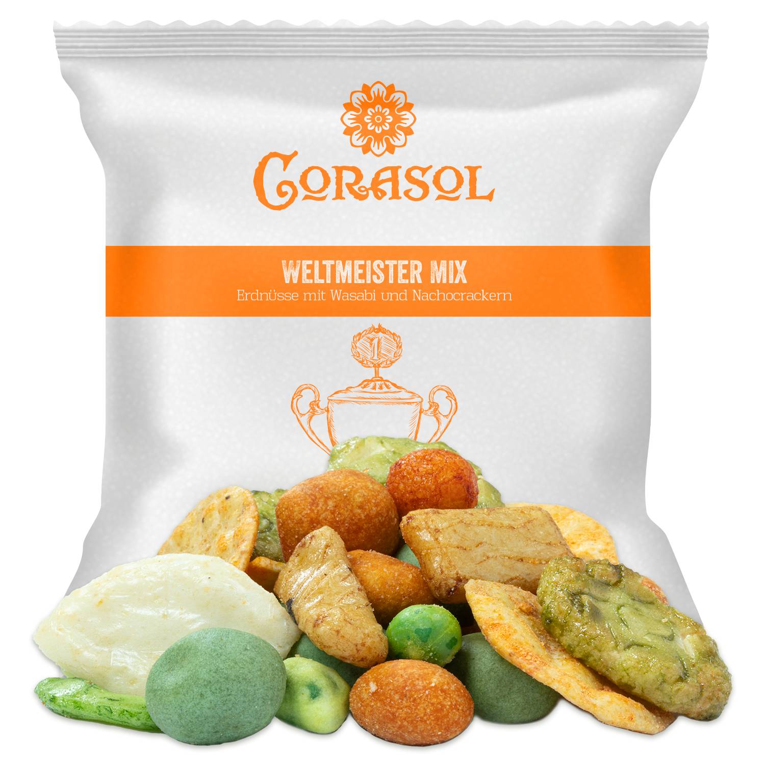 Corasol Premium Snack-Mix Adventskalender XL mit 24 herzhaften Knabbereien & Nuss-Snacks (625 g)