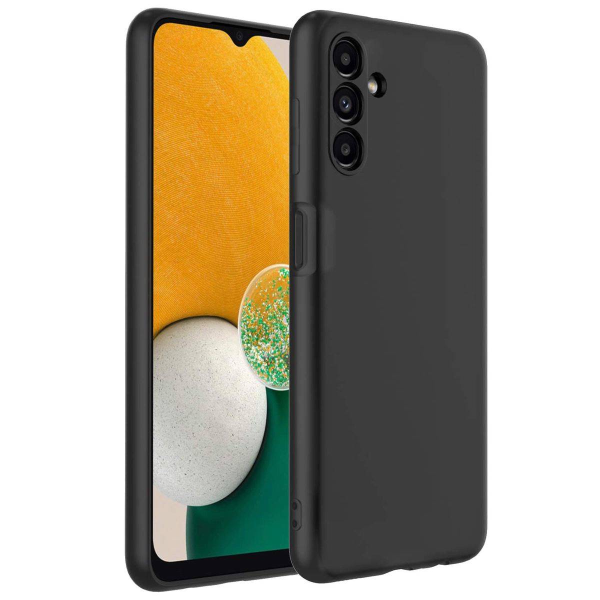 Für Samsung Galaxy A13 5G / A04S Silikoncase TPU Schutz Schwarz Handy Tasche Hülle Cover Etui Zubehör Neu