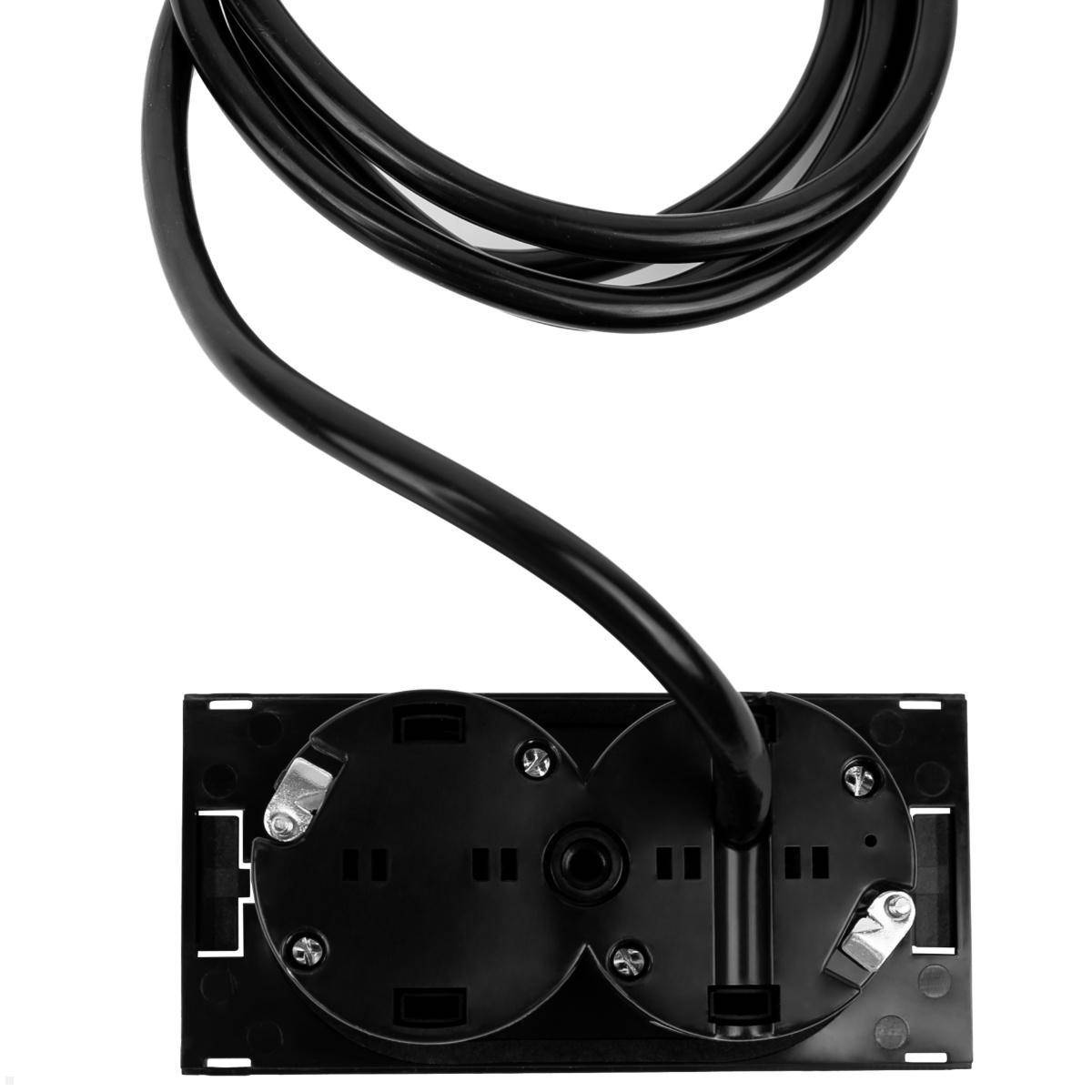 Bachmann DUE 2-fach Steckdose mit Zuleitung, Deckel weiß (929.000DW)