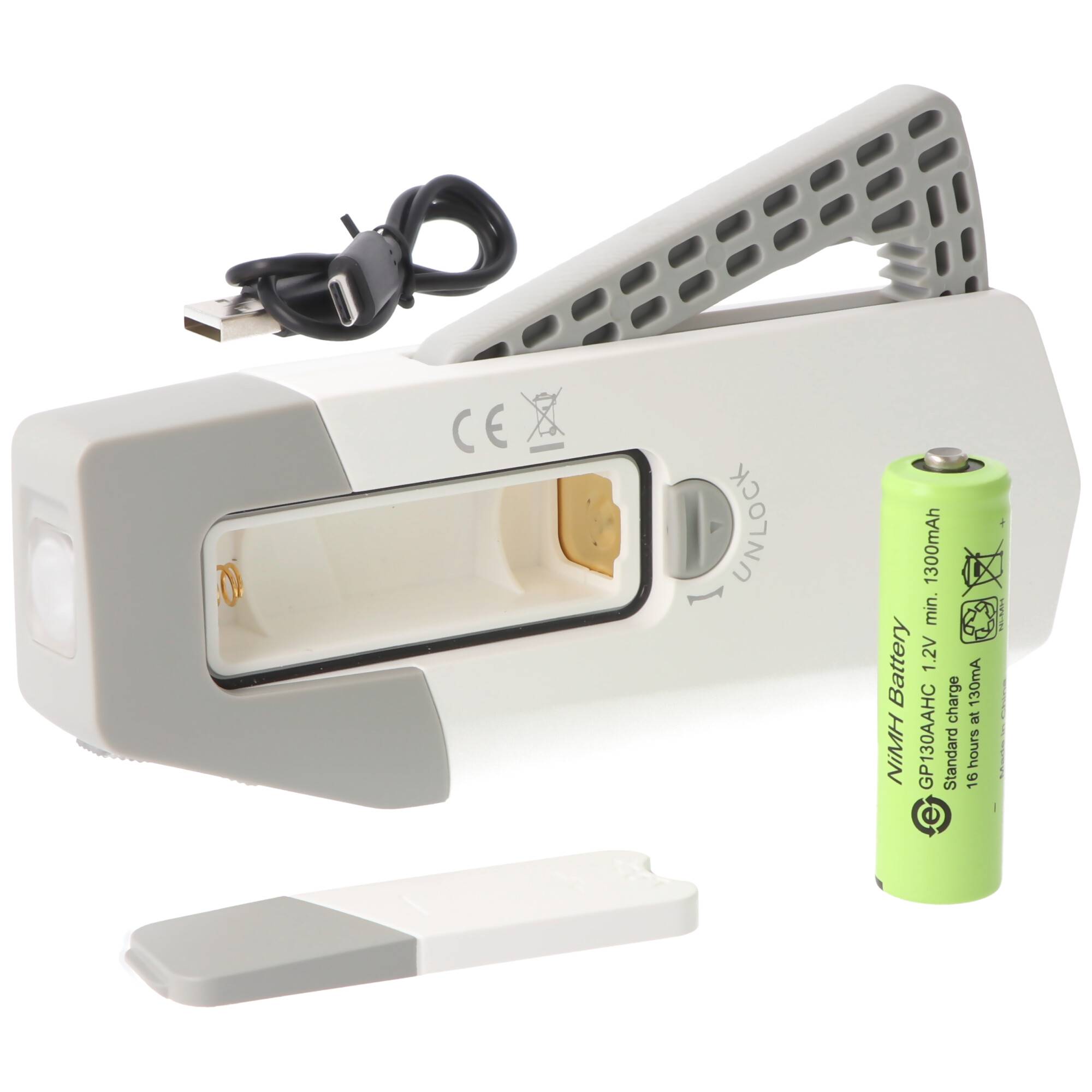 Fenix E-Star Dynamo Taschenlampe, 100 Lumen, dynamobetrieben inklusive NiMH 1,2V 1300mAh Akku