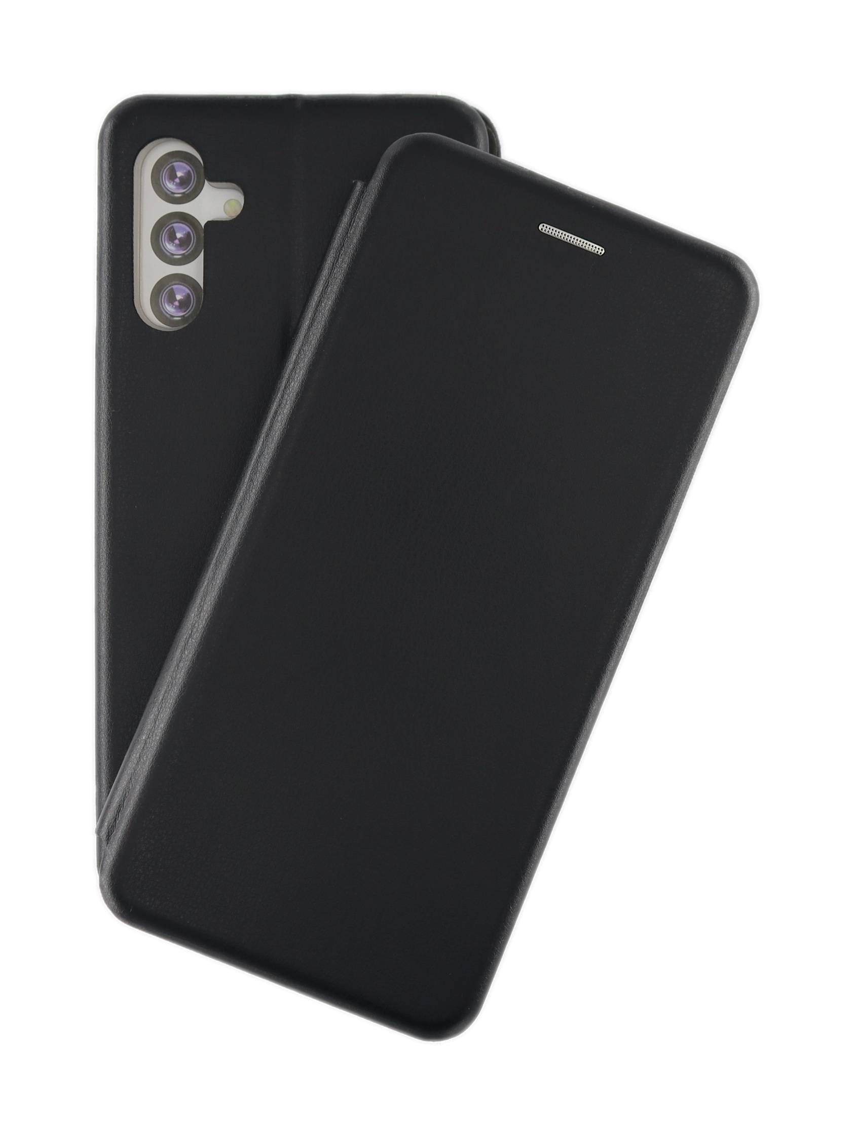 JAMCOVER Bookcase Rounded für Samsung Galaxy A04s, A13 5G - Handytasche mit abgerundeten Kanten, Kartenfach und Standfunktion