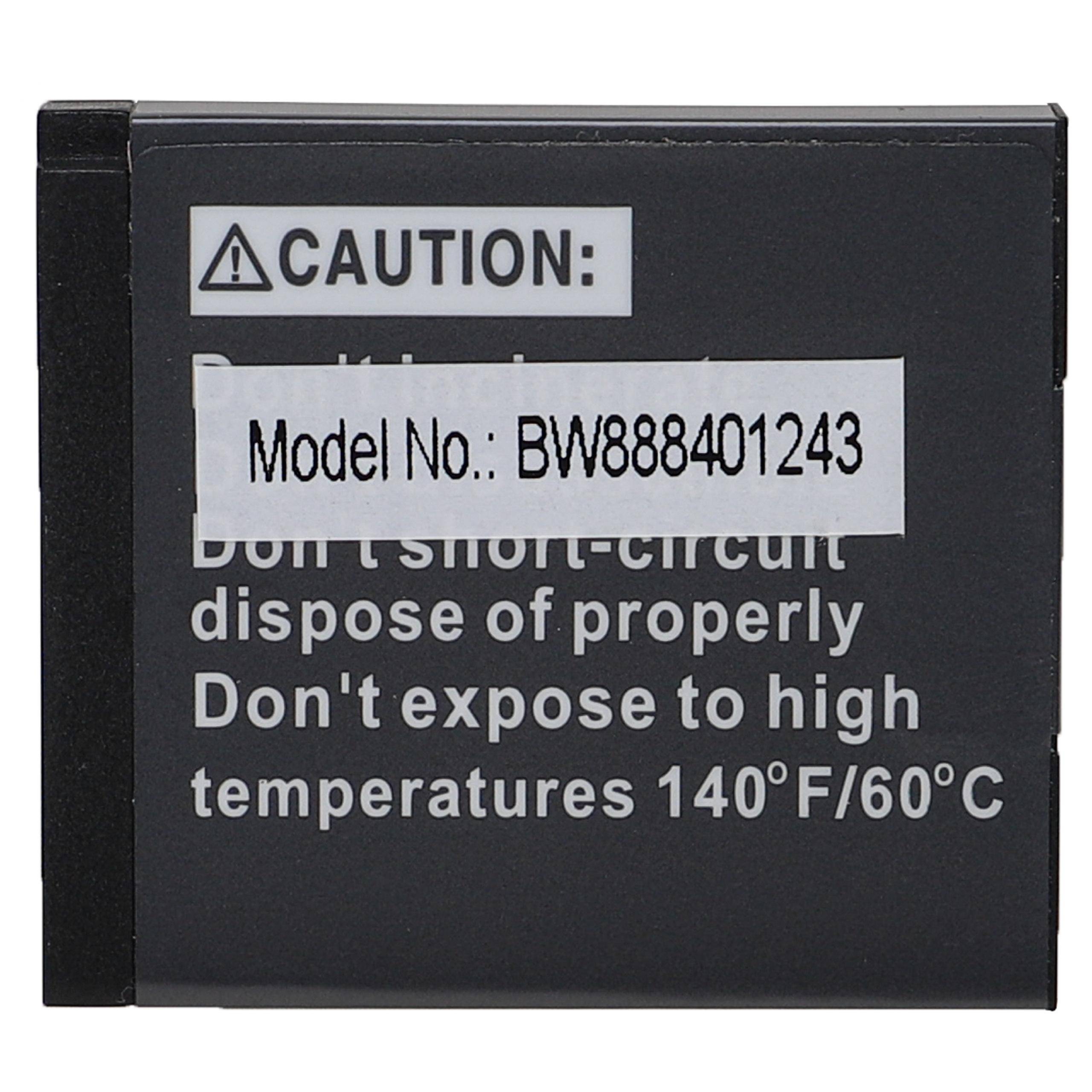 EXTENSILO 3x Akku kompatibel mit Panasonic Lumix DMC-FH2R, DMC-FH2S, DMC-FH5, DMC-FH5K Kamera (700mAh, 3,7V, Li-Ion)