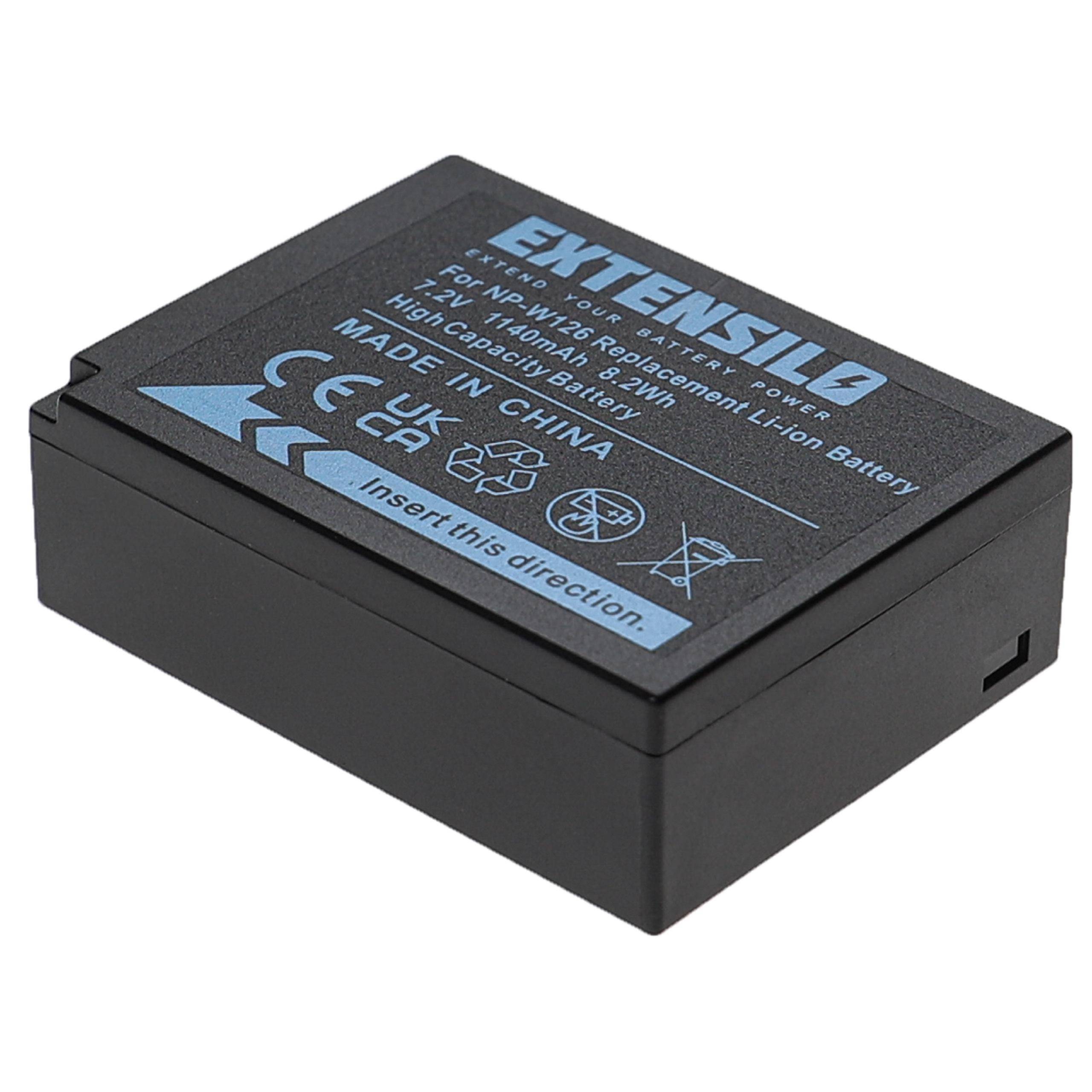 EXTENSILO 2x Akku kompatibel mit Fujifilm X-A7, X-E4, X-E2, X-E2S, X-E3, X-M1, X-E1, X-H1, X-Pro 1 Kamera (1140 mAh, 7,2 V, Li-Ion)