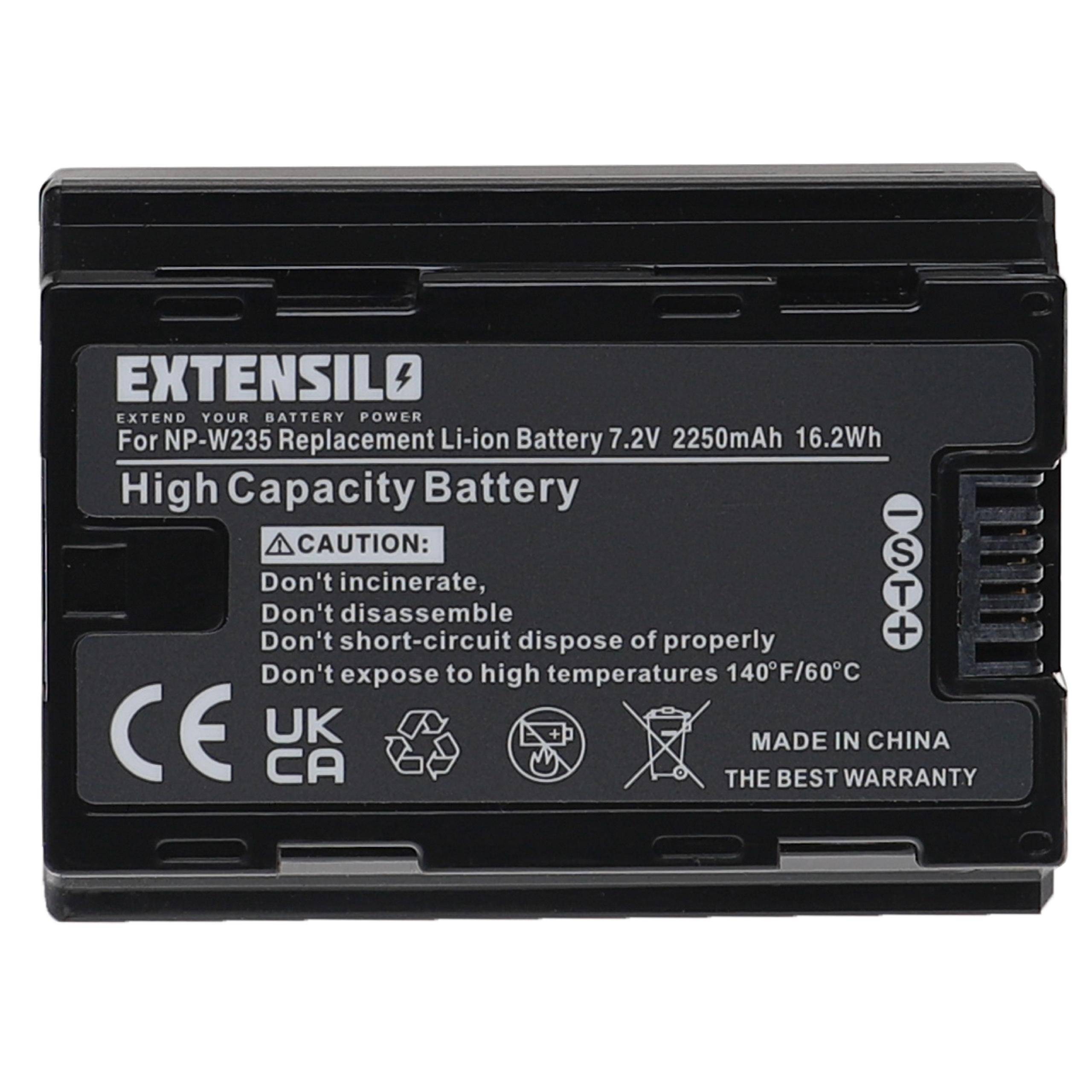 Eine schwarze Lithium-Ionen-Batterie mit der Bezeichnung „EXTENSILO