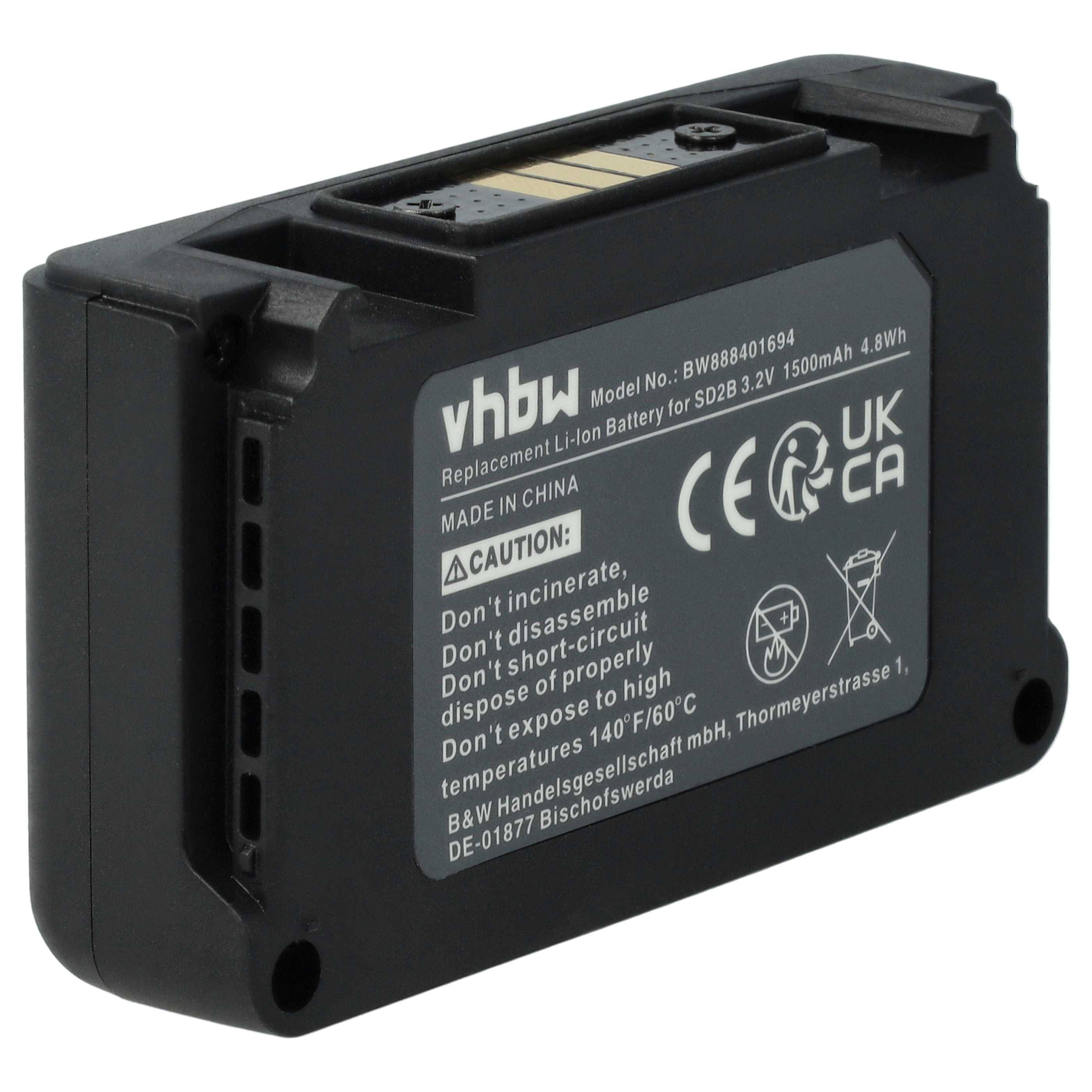 vhbw Akku kompatibel mit Sony UWP-D26, UWP-D27, UWP-D25, UWP-D22 Digitales Funksystem, Taschensender (1500 mAh, 3,2 V, Li-Ion)