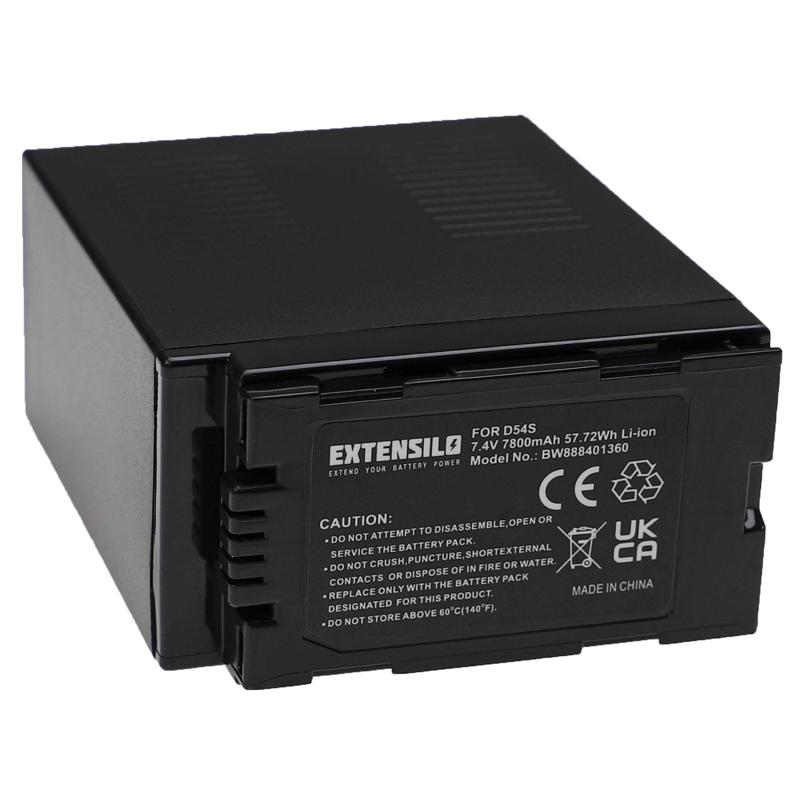 EXTENSILO Akku kompatibel mit Panasonic NV-DS88, NV-DS8, NV-DS99, NV-DS89, NV-DS990, NV-DS77 Videokamera Camcorder (7800 mAh, 7,4 V, Li-Ion)