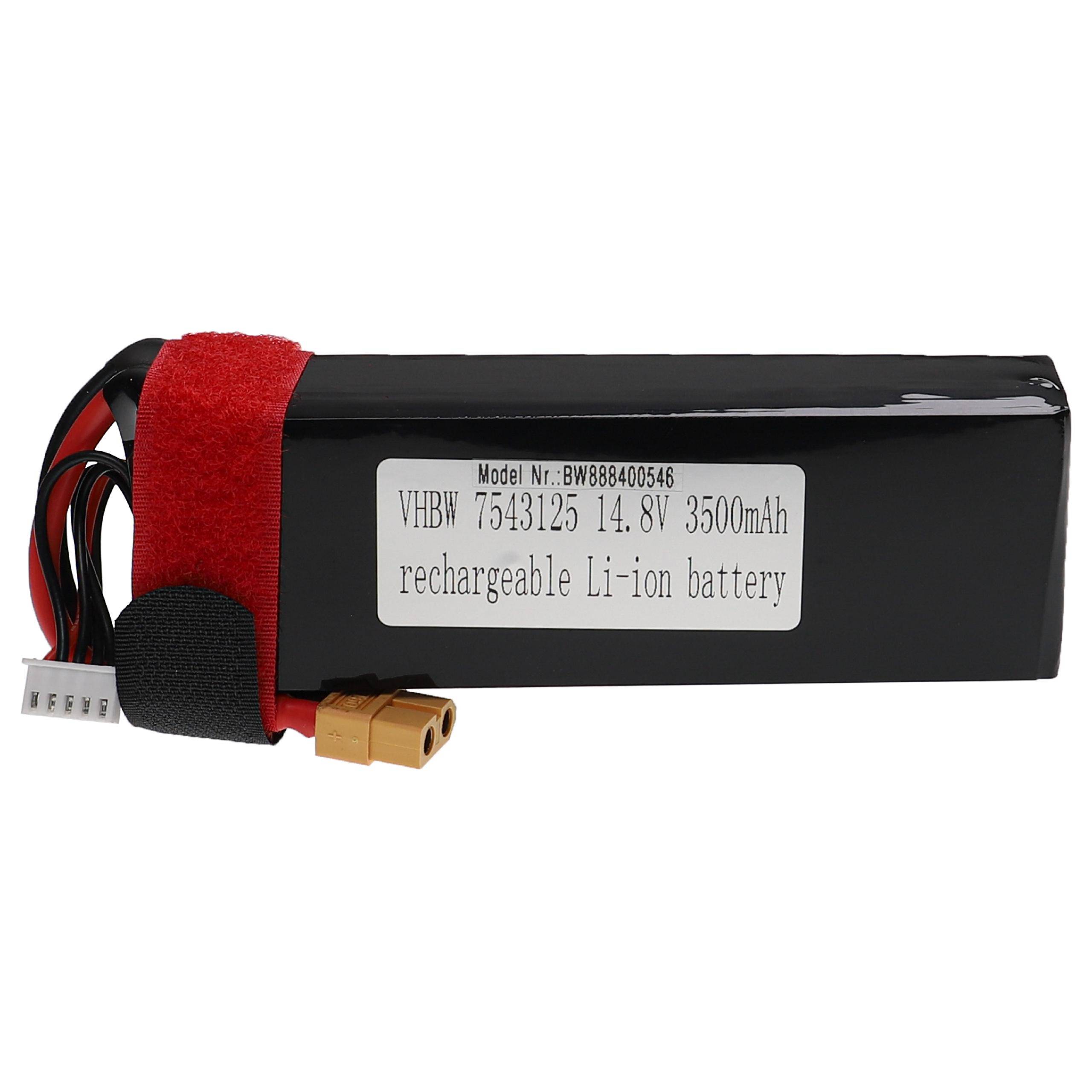 Schwarzes wiederaufladbares Li-Ionen-Akkupack mit rotem Riemen und Stecker, gekennzeichnet mit 14,8V 3500mAh.