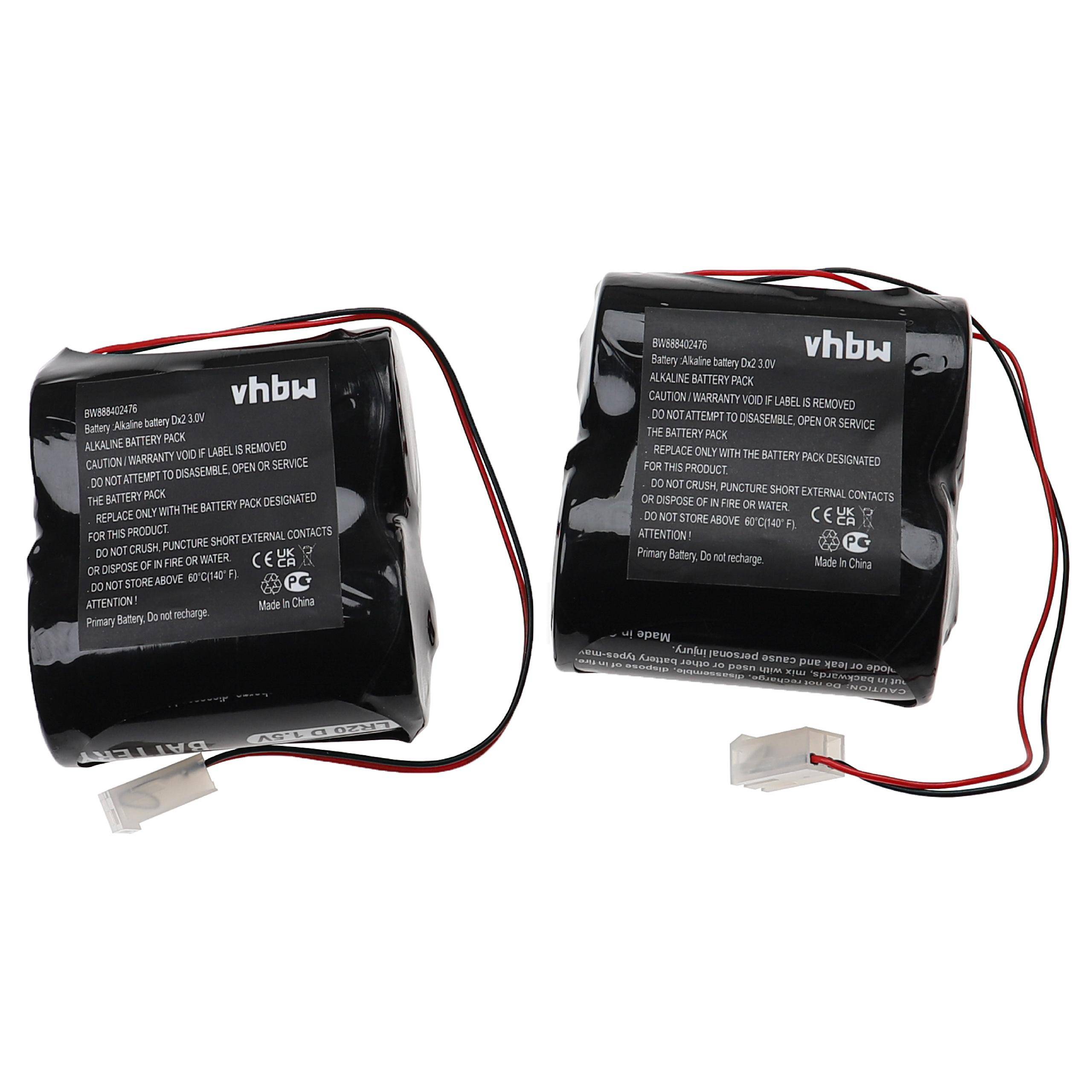 vhbw 2x Batterie Ersatz für VARTA 760AB für Alarmanlage, Alarmsystem, Funk-Außensirenen (15 Ah, 3 V, Alkali-Mangan)