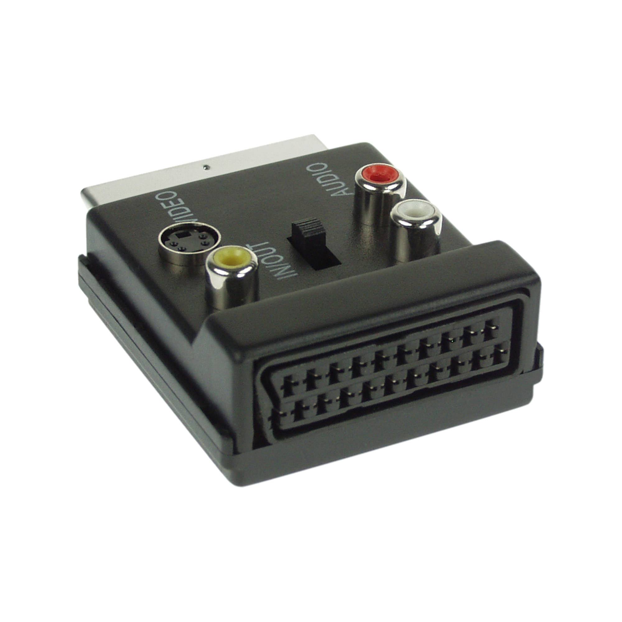 INLINE - S-VHS/Scart Adapter - Scart Stecker/Buchse an 3x Cinch / 1x S-VHS Buchse