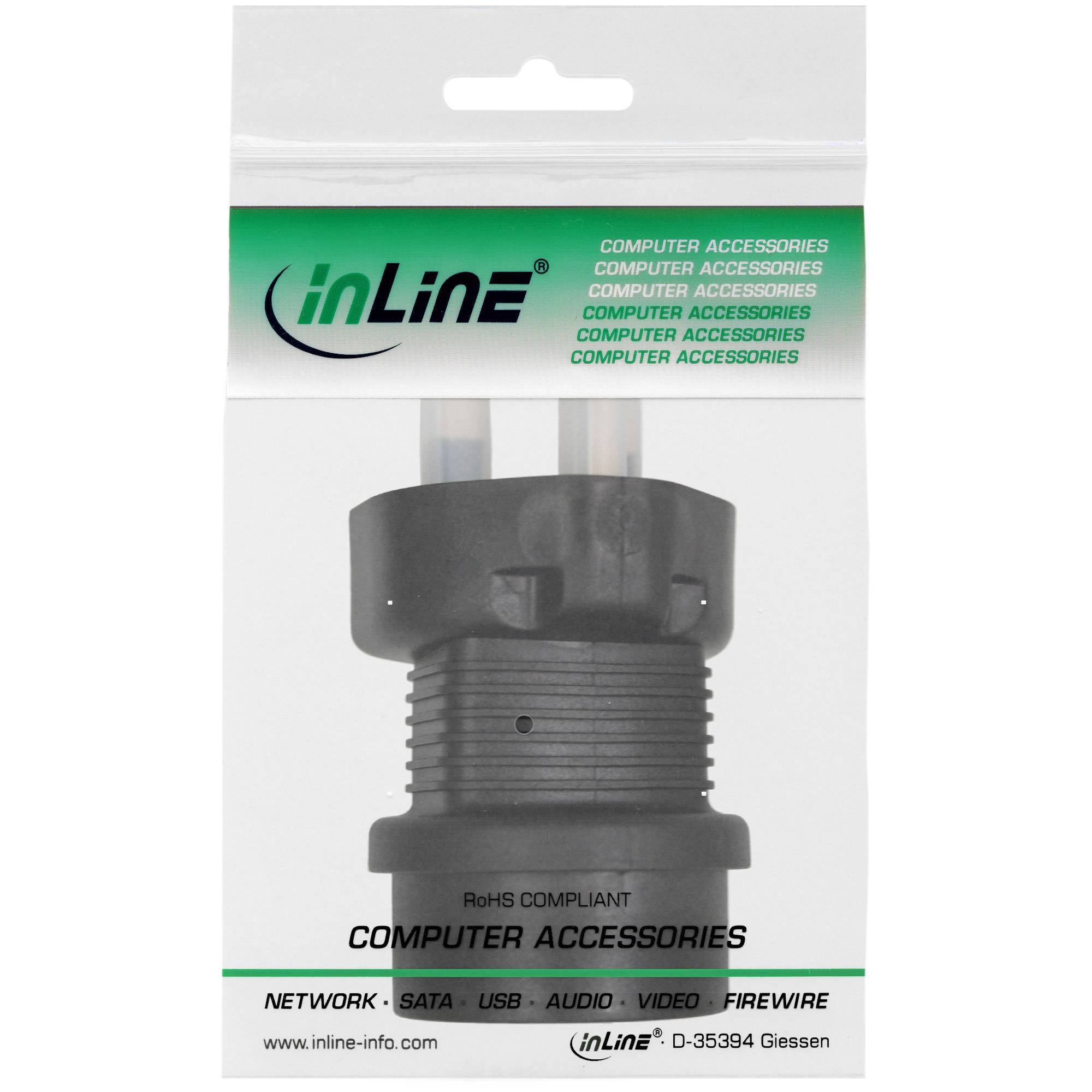 InLine® Reisedapter, England/Malta Stecker auf Schutzkontakt Buchse, 5 Ampere
