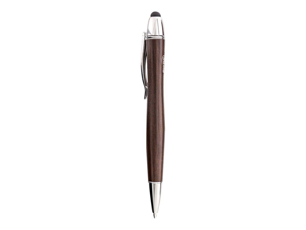 INLINE - woodpen - Stylus-Stift für Touchscreens + Kugelschreiber - Walnuss/Metall