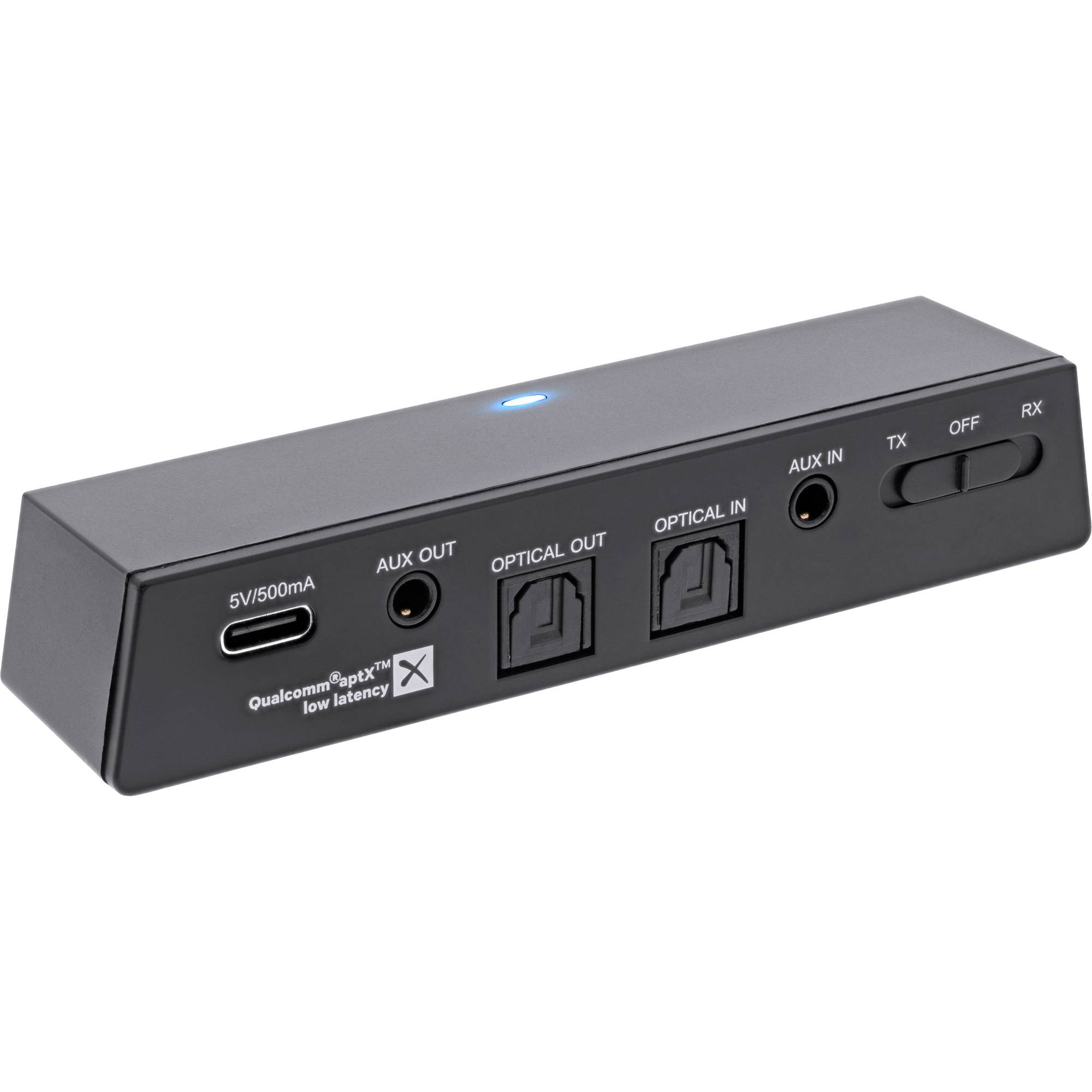 InLine Bluetooth Audio Transceiver - Sender/Empfä. - BT 5.0 - aptX - Klinke+Tosl