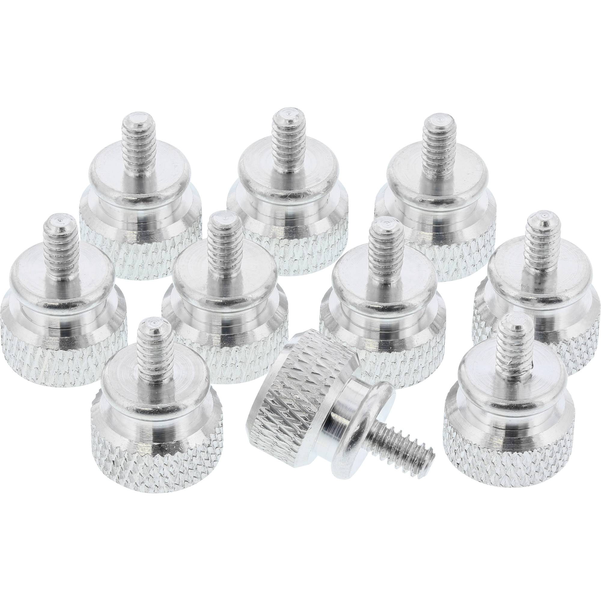 INLINE - Rändelschrauben für Gehäuse - Alu - silber - 10er Pack