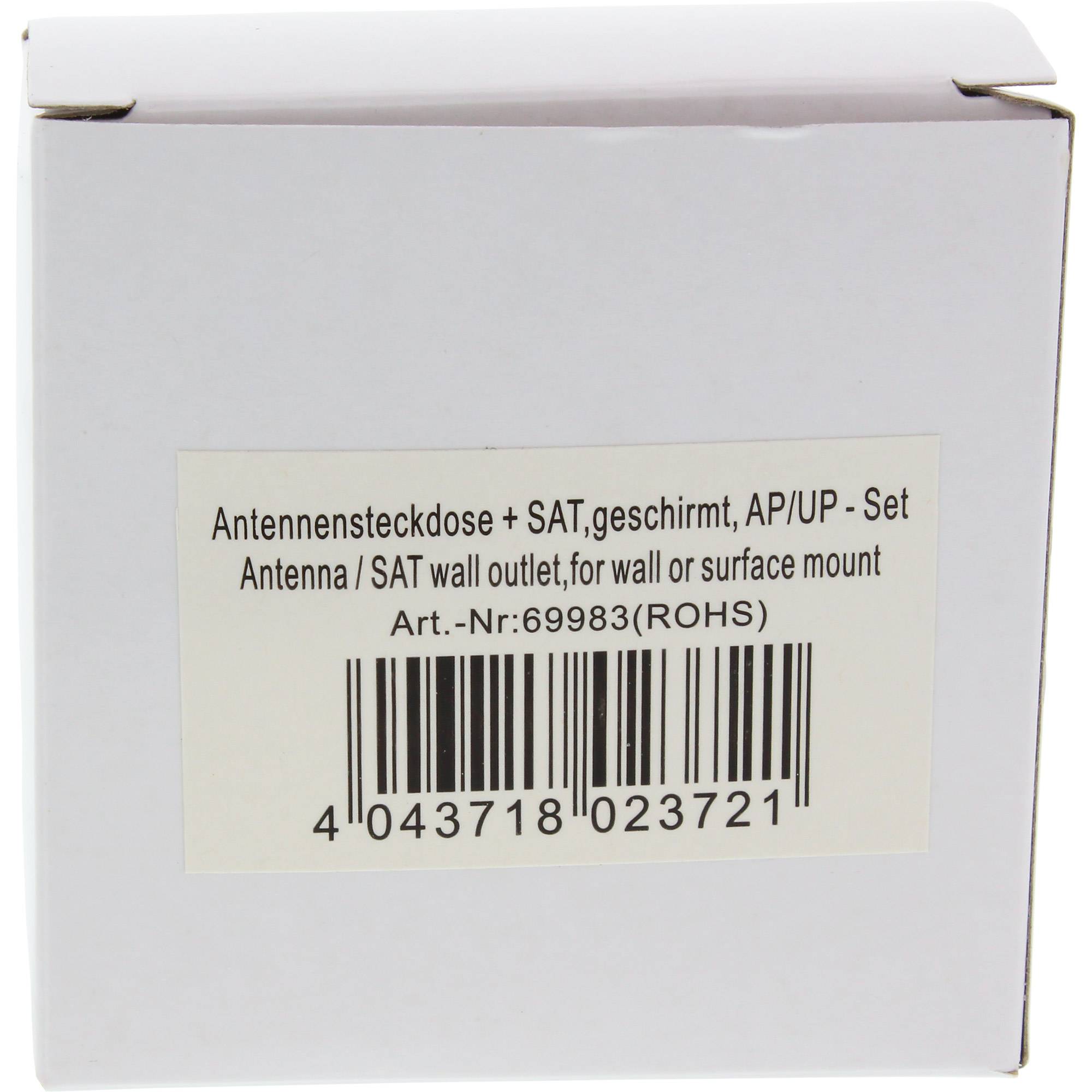 INLINE - Antennensteckdose + SAT - geschirmt - AP/UP - Set