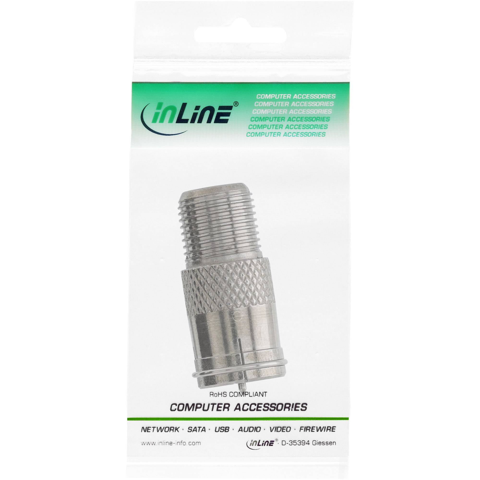 INLINE - Adapter F-Quick-Stecker (SAT) auf F-Buchse (SAT)