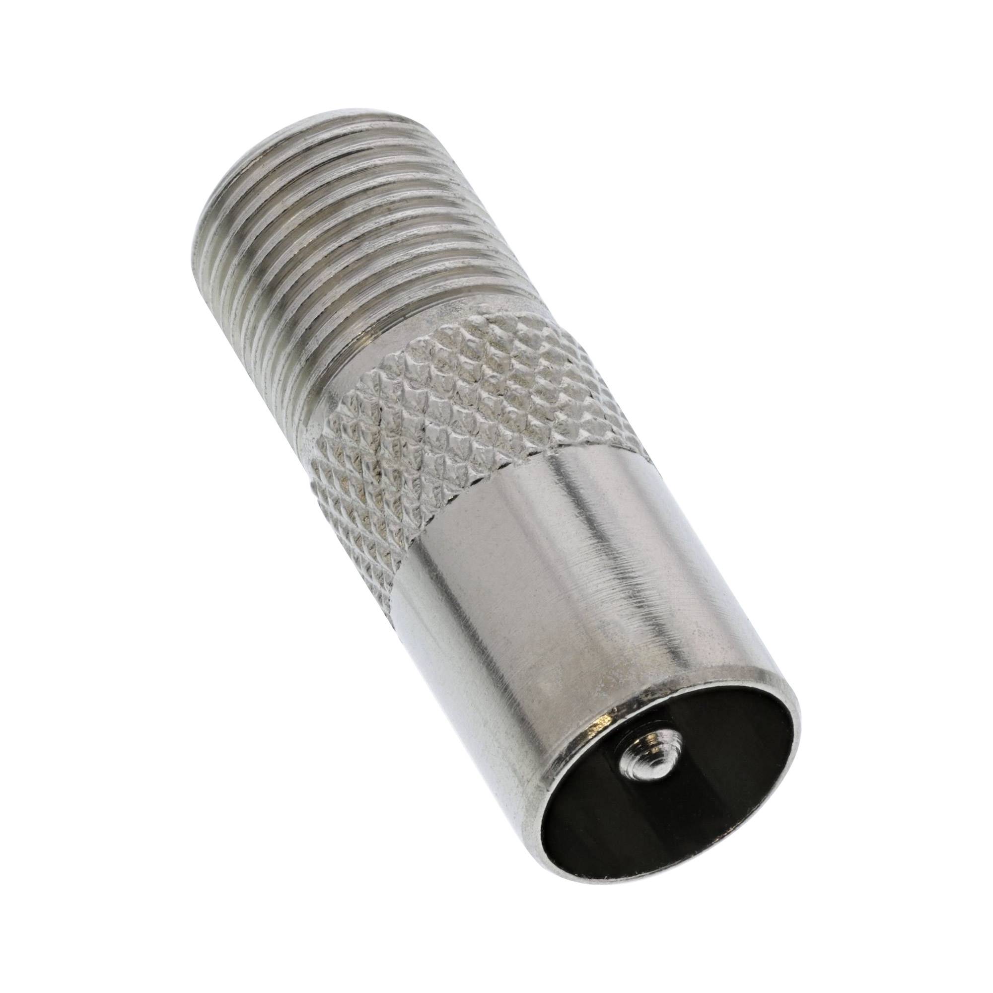 INLINE - Koaxial Adapter - IEC- Stecker (Antenne) auf F-Buchse