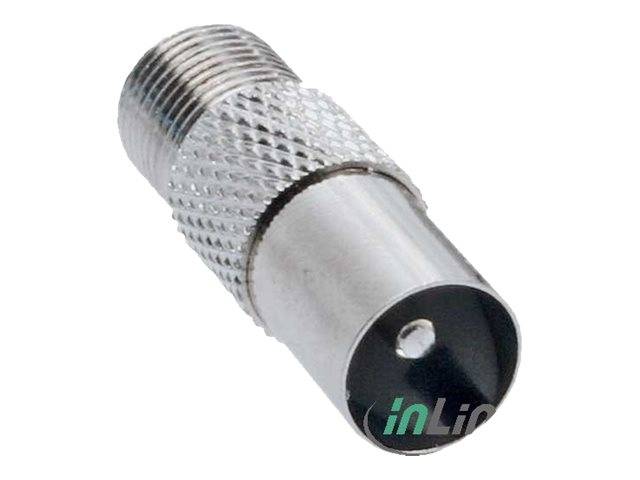 INLINE - Koaxial Adapter - IEC- Stecker (Antenne) auf F-Buchse