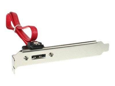 INLINE - eSATA Slotblech - eSATA Buchse extern auf intern SATA Stecker - 0,5m