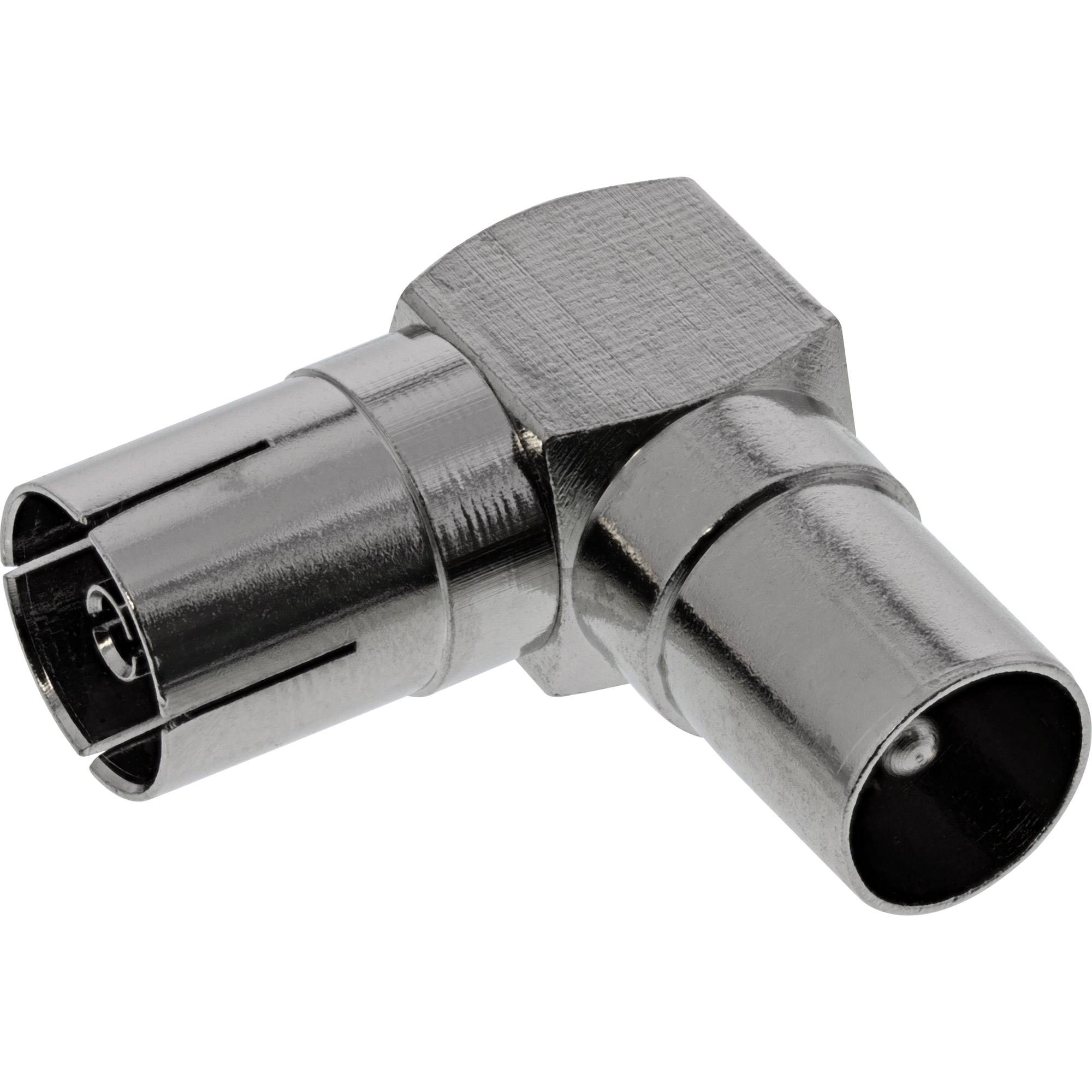 InLine Antenne Koaxial Verbinder Stecker / Buchse - 90° gewinkelt - Metall - bis