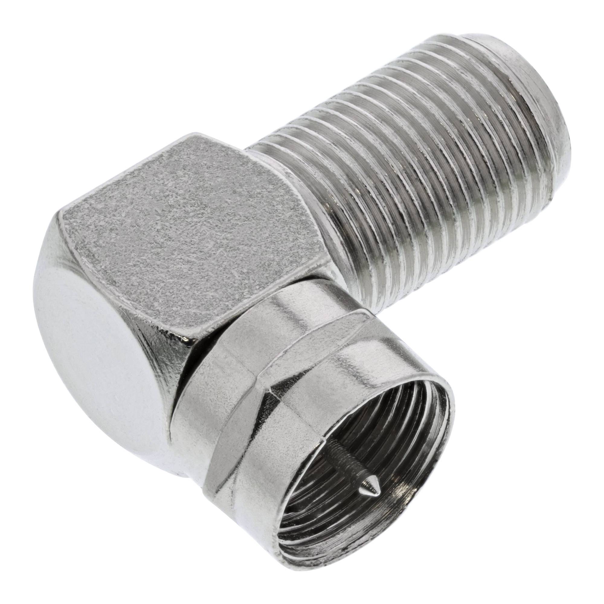 INLINE - F-Winkeladapter - F-Stecker / F-Buchse - Metall