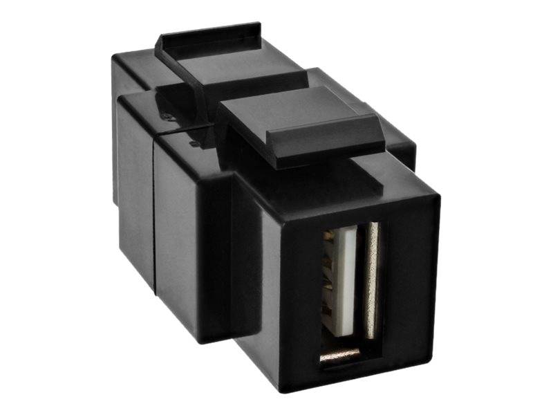 INLINE - USB 2.0 Snap-In Einsatz - USB A Buchse/ B Buchse - schwarzes Gehäuse