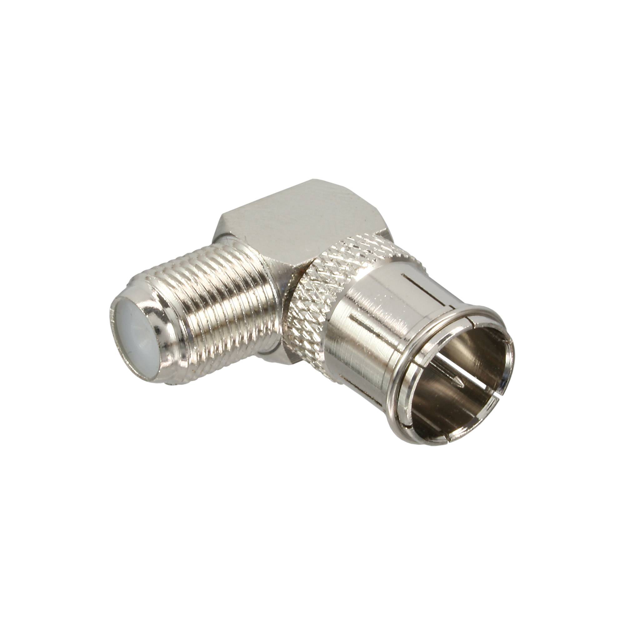 INLINE - Adapter F-Quick-Stecker (SAT) auf F-Buchse (SAT) - gewinkelt