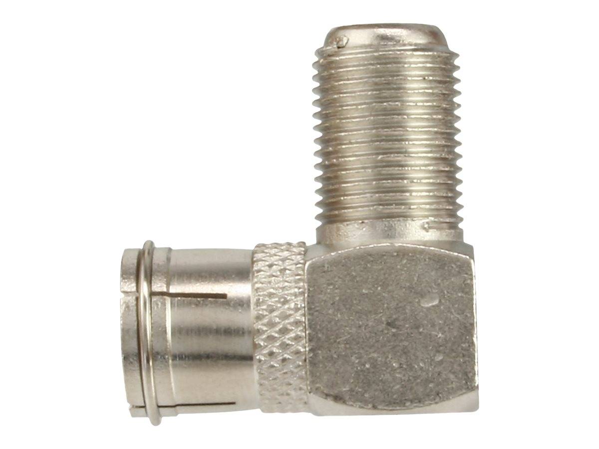 INLINE - Adapter F-Quick-Stecker (SAT) auf F-Buchse (SAT) - gewinkelt